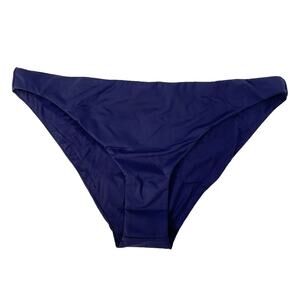 Andie Bikini Bottom Womens Large Navy Blue Cheeky Cut Classic Swimwear New NWT